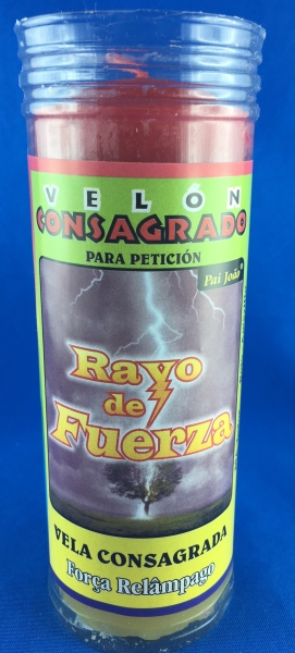 Velon Consagrado Rayo de Fuerza 15x5.5 cm ( Incluye Ritual)